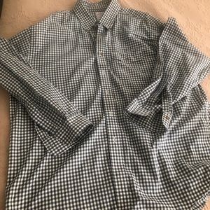 Brooks Brothers gingham cotton dress shirt, size XL